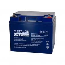 C.ETALON CHRL 12-40. Аккумулятор герметичный свинцово-кислотный. ETALON C.ETALON CHRL 12-40. Аккумулятор герметичный свинцово-кислотный. ETALON