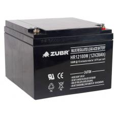 ZUBR HR 12100W (12V, 28Ah). Аккумулятор герметичный свинцово-кислотный. ZUBR
