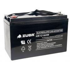ZUBR HR 12160W (12V, 45Ah). Аккумулятор герметичный свинцово-кислотный. ZUBR