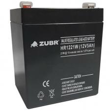 ZUBR HR 1221W (12V, 5Ah). Аккумулятор герметичный свинцово-кислотный. ZUBR