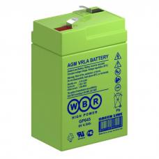 WBR GP645. Аккумулятор герметичный свинцово-кислотный. WBR