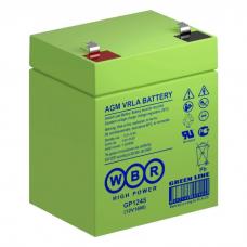 WBR GP1245 (12V16W). Аккумулятор герметичный свинцово-кислотный. WBR
