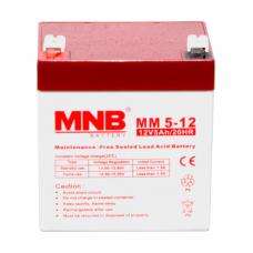 MNB MM 5-12. Аккумулятор герметичный свинцово-кислотный. MNB Battery