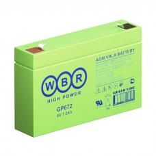 WBR GP672. Аккумулятор герметичный свинцово-кислотный. WBR