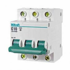 ВА-101 3P 10А 4,5кА (11077DEK). Автоматический выключатель. DEKraft