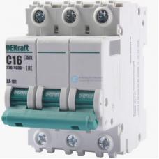 ВА-101 3P 16А 4,5кА (11078DEK). Автоматический выключатель. DEKraft