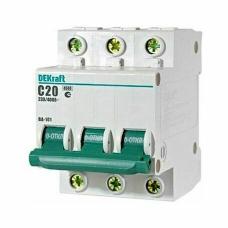 ВА-101 3P 20А 4,5кА (11079DEK). Автоматический выключатель. DEKraft