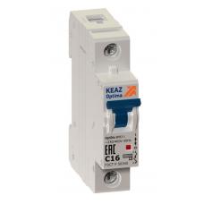 BM63-1C16-УХЛ3 1п C 16А 6кА OptiDin (260503). Выключатель автоматический модульный. КЭАЗ