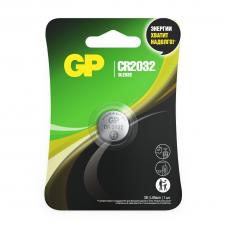 GP Lithium CR2032 (GP CR2032-2CRU1 10/600), БЛИСТЕР. Литиевая дисковая батарея. GP Batteries