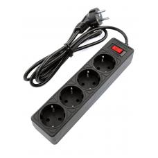 SP4B-518 GARDA. Сетевой фильтр 4 розетки, 1,8м, черный. 5bites