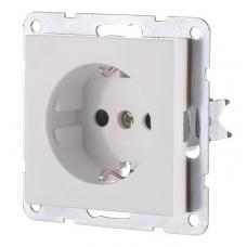 Розетка с з/к, со шторками, белый LK80 (843204-1). Розетка. Экопласт