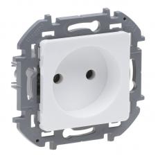 Inspiria розетка 1-местная без заземления, без защитных шторок, скрытой установки, белый (673710). Розетка. LegranD
