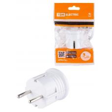 Вилка с/з круглая белая 10А 250В TDM (SQ1806-0199). Вилка. TDM ЕLECTRIC Вилка с/з круглая белая 10А 250В TDM (SQ1806-0199). Вилка. TDM ЕLECTRIC