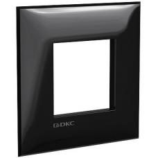 Рамка ARTLEBEDEV черный квадрат Avanti 2 модуля (4402902). Рамка. ДКС