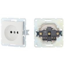 Розетка без з/к, со шторками, белый LK60 (863304-1). Розетка. Экопласт