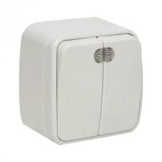 Минск Выключатель 2-клавишный ОП 10А (EGV10-123-10). Выключатель 2-клавишный ОП 10А. EKF