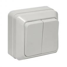 Рим Выключатель 2-клавишный 10А (ENV10-023-10). Выключатель 2-клавишный 10А. EKF