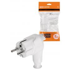 Вилка угловая c/з белая с кнопкой извлечения из сети 16А 250В TDM (SQ1806-0398). Вилка. TDM ЕLECTRIC Вилка угловая c/з белая с кнопкой извлечения из сети 16А 250В TDM (SQ1806-0398). Вилка. TDM ЕLECTRIC