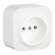 Quteo розетка 1-местная без з/к, без защитных шторок, о/у, белый (782210). Розетка. LegranD
