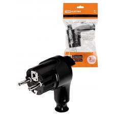 Вилка угловая c/з черная с кнопкой извлечения из сети 16А 250В TDM (SQ1806-0399). Вилка. TDM ЕLECTRIC Вилка угловая c/з черная с кнопкой извлечения из сети 16А 250В TDM (SQ1806-0399). Вилка. TDM ЕLECTRIC