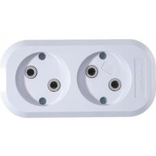 Розетка (колодка) удлинителя 2-м без заземления АБС-пластик (E202). Розетка (колодка) удлинителя. UNIVersal