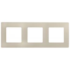 ETIKA рамка 3-местная, слоновая кость (672513). Рамка. LegranD