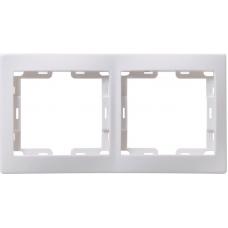 Рамка РГ-2-КБ 2 местная горизонтальная белая (EMK20-K01-DM). Рамка горизонтальная серии КВАРТА. IEK