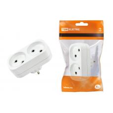 Блок на 2 гнезда 2П б/з плоский 6А 250B TDM (SQ1806-0025). Розетка. TDM ЕLECTRIC Блок на 2 гнезда 2П б/з плоский 6А 250B TDM (SQ1806-0025). Розетка. TDM ЕLECTRIC