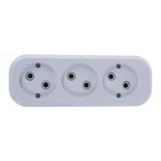 Розетка (колодка) удлинителя 3-м без заземления АБС-пластик (E203). Розетка (колодка) удлинителя. UNIVersal