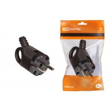 Вилка угловая с ушком с/з черная 16А 250В TDM (SQ1806-0006). Вилка. TDM ЕLECTRIC Вилка угловая с ушком с/з черная 16А 250В TDM (SQ1806-0006). Вилка. TDM ЕLECTRIC