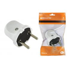 Вилка б/з белая 6А 250В TDM (SQ1806-0001). Вилка. TDM ЕLECTRIC Вилка б/з белая 6А 250В TDM (SQ1806-0001). Вилка. TDM ЕLECTRIC