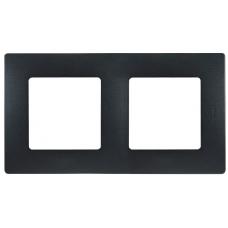 ETIKA рамка 2-местная, антрацит (672582). Рамка. LegranD