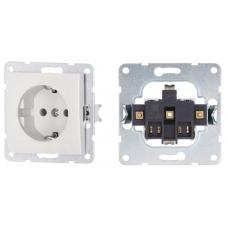 Розетка с з/к, без шторок, белый LK60 (863104-1). Розетка. Экопласт