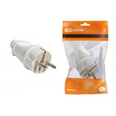 Вилка прямая с/з белая 16А 250В TDM (SQ1806-0003). Вилка. TDM ЕLECTRIC Вилка прямая с/з белая 16А 250В TDM (SQ1806-0003). Вилка. TDM ЕLECTRIC