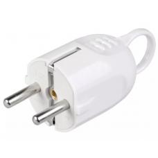 Вилка разборная угловая ВПу12-01-Ст с з/к с кольцом белая (EVP12-16-01-K01). Вилка разборная угловая. IEK