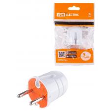 Вилка б/з белая с красной вставкой 10А 250В TDM (SQ1806-0209). Вилка. TDM ЕLECTRIC Вилка б/з белая с красной вставкой 10А 250В TDM (SQ1806-0209). Вилка. TDM ЕLECTRIC