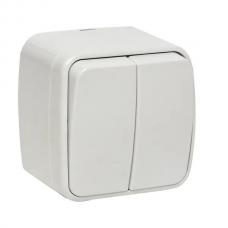 Минск Выключатель 2-клавишный ОП 10А (EGV10-023-10). Выключатель 2-клавишный ОП 10А. EKF