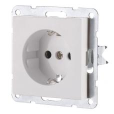 Розетка с з/к, без шторок, белый LK80 (843104-1). Розетка. Экопласт