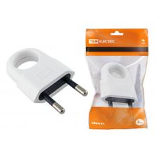 Вилка б/з с кольцом белая 10А 250В (евровилка CEE 7/16) TDM (SQ1806-0189). Вилка. TDM ЕLECTRIC Вилка б/з с кольцом белая 10А 250В (евровилка CEE 7/16) TDM (SQ1806-0189). Вилка. TDM ЕLECTRIC