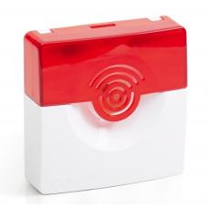 ОПОП 124-7, 12В (корпус бело-красный). Оповещатель охранно-пожарный комбинированный светозвуковой. Рубеж