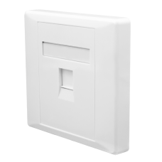 Лицевая панель 1 порт (80х80, шторка) 10-0333. Лицевая панель 1 порт. SUPRLAN