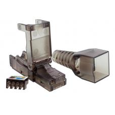 Коннектор 8P8C UTP 6A (RJ-45) безынструментальный (10-0239). Разъем RJ-45. SUPRLAN