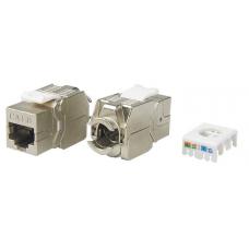 KJ8-8P8C-C6-180-TLS-SH-F-WH. Вставка Keystone Jack RJ-45. Hyperline