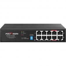 PND-08P-2G (60W). Коммутатор 10-портовый с функцией PoE. Polyvision