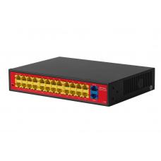 PND-24P-2G Lite (250W). Коммутатор неуправляемый 26-портовый с функцией PoE. Polyvision
