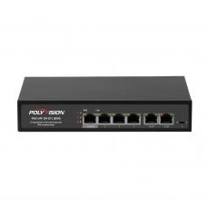 PND-04P-2M-BT1 (80W). Коммутатор 6-портовый с функцией PoE. Polyvision