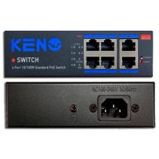 KN-SW402POE+. Коммутатор с питанием по PoE. KENO