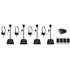 SX-412/4. Устройство переговорное клиент-кассир, дуплексное, с записью переговоров. STELBERRY